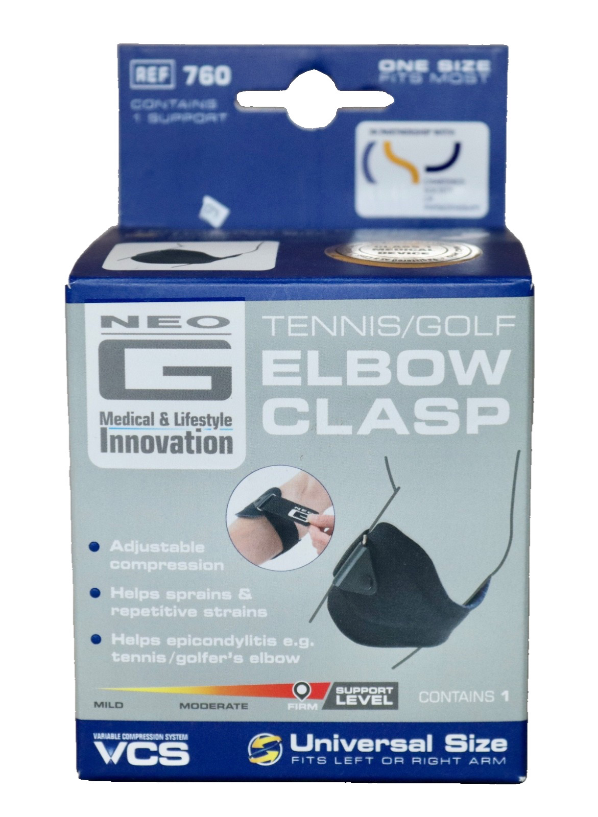 NEO G Medical & Lifestyle Innovation ~ Elbow Clasp ~ Tennis ~ Golf ~ Firm NEW