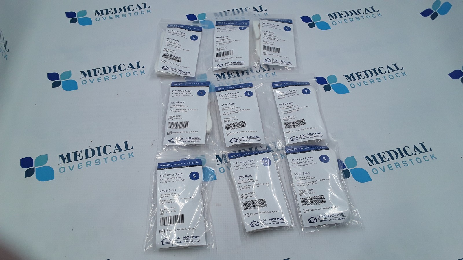I.V. House TLC Wrist Splint Infant 2.5-12KG S REF 939S-Basic Lot of 9