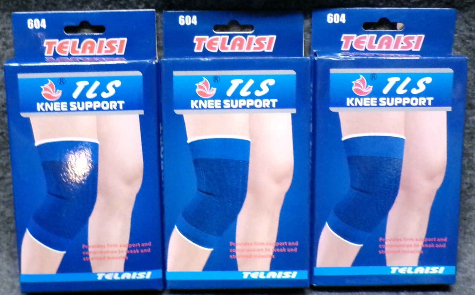 Lot of 3 Telaisi Knee Support Firm Support One Size Fits All 2 Pack Each
