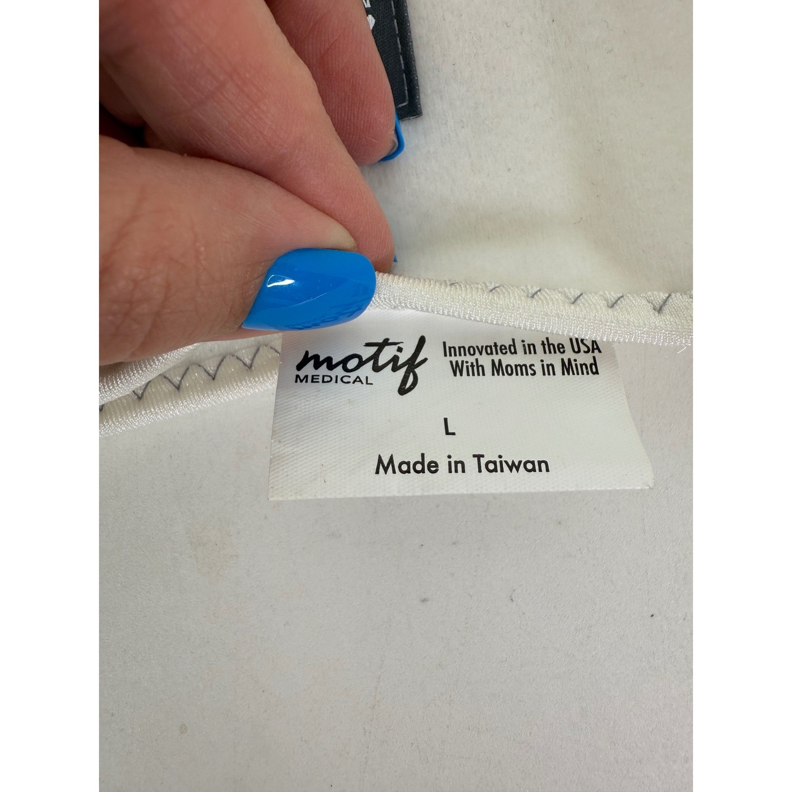 Motif Medical Maternity Support Band Women’s Large Belly Back Brace White