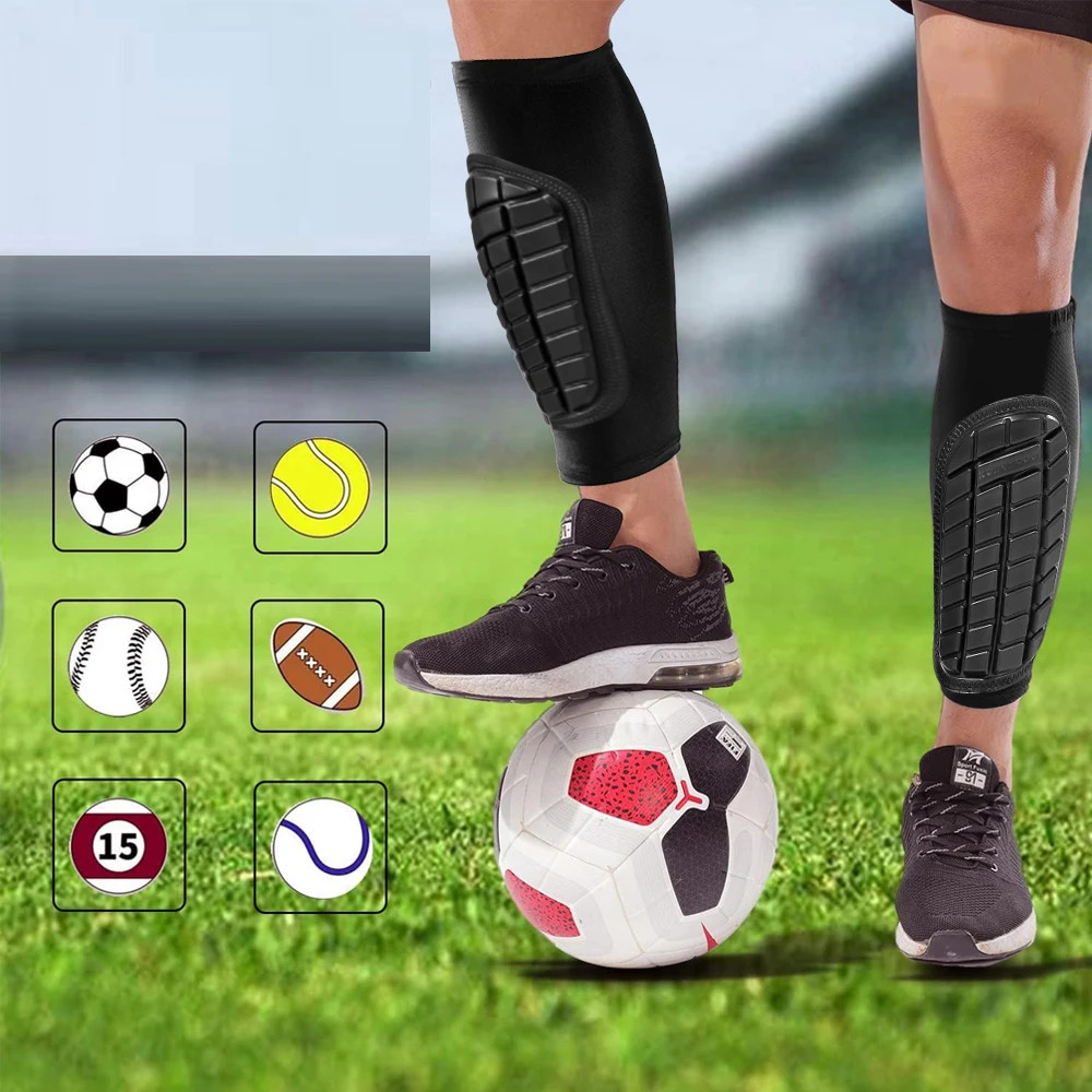1Pair Football Soccer Shin Guards, Shin Guard Sleeves for Men Women,Protective S