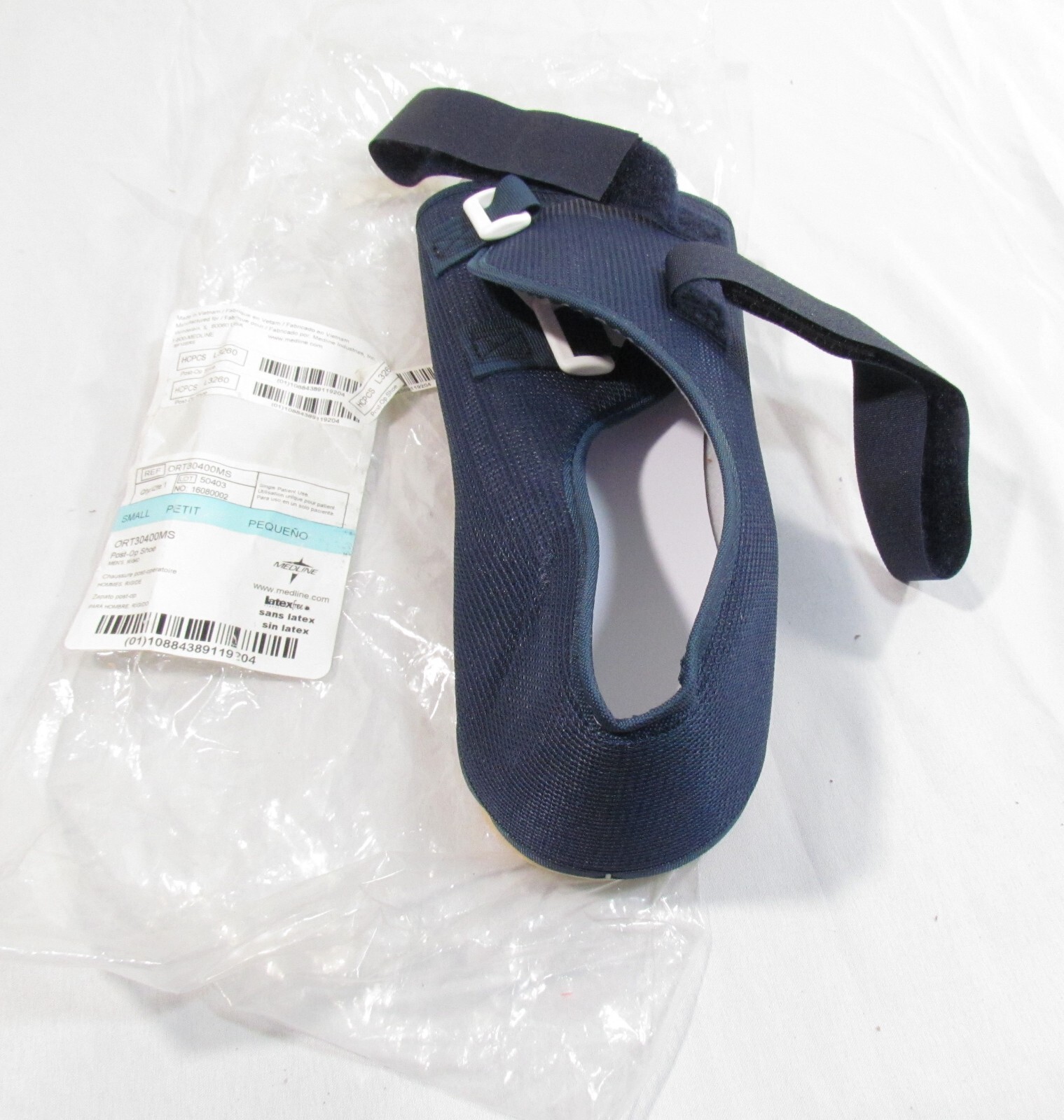 Brand New Medline Men’s Blue Post-Op Shoe Size Small ORT30400MS L6