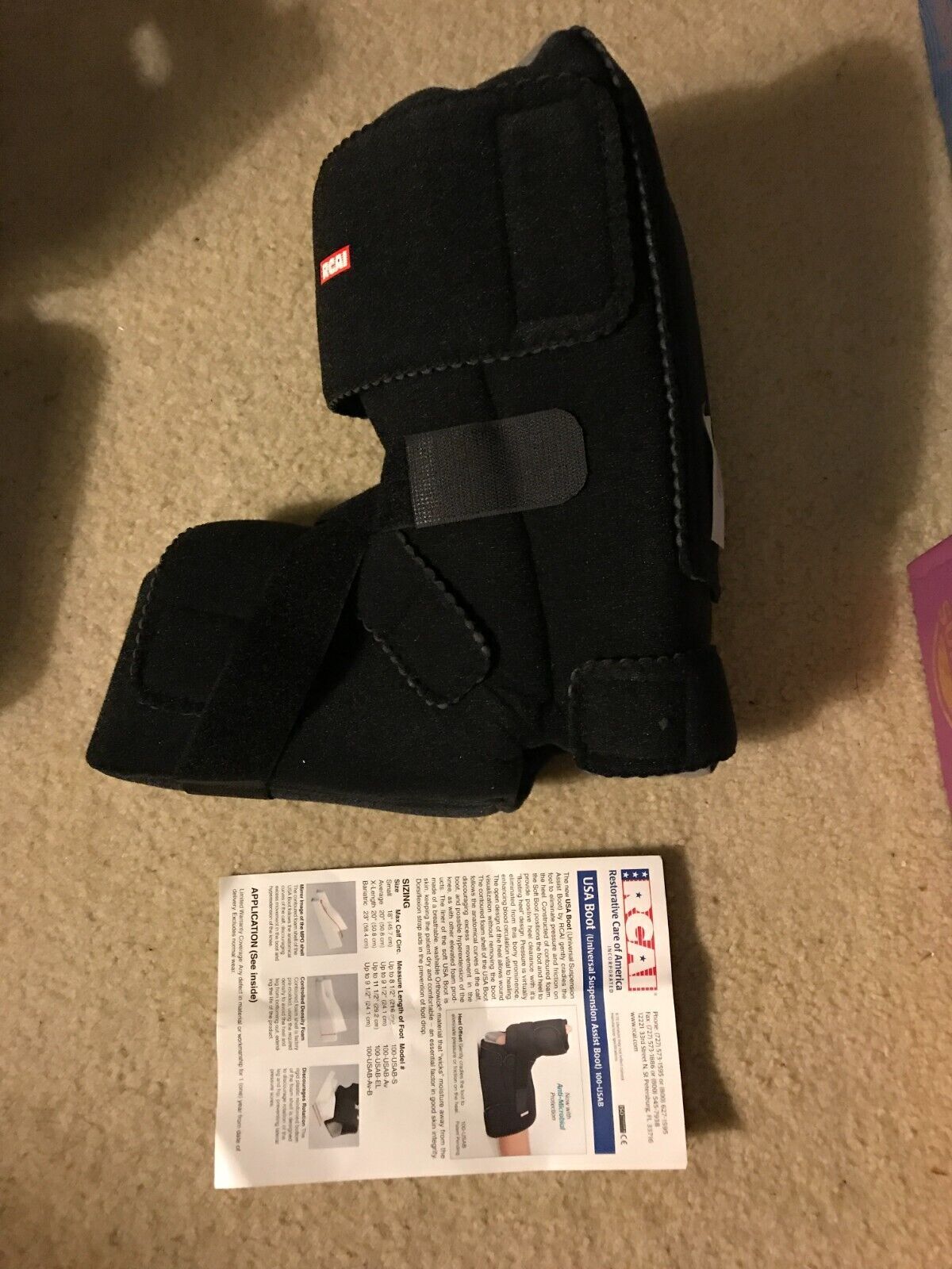 RCAI Soft Heel USA (Universal Suspension Assist) Boot 100-USAB Size 9.5″ ***New