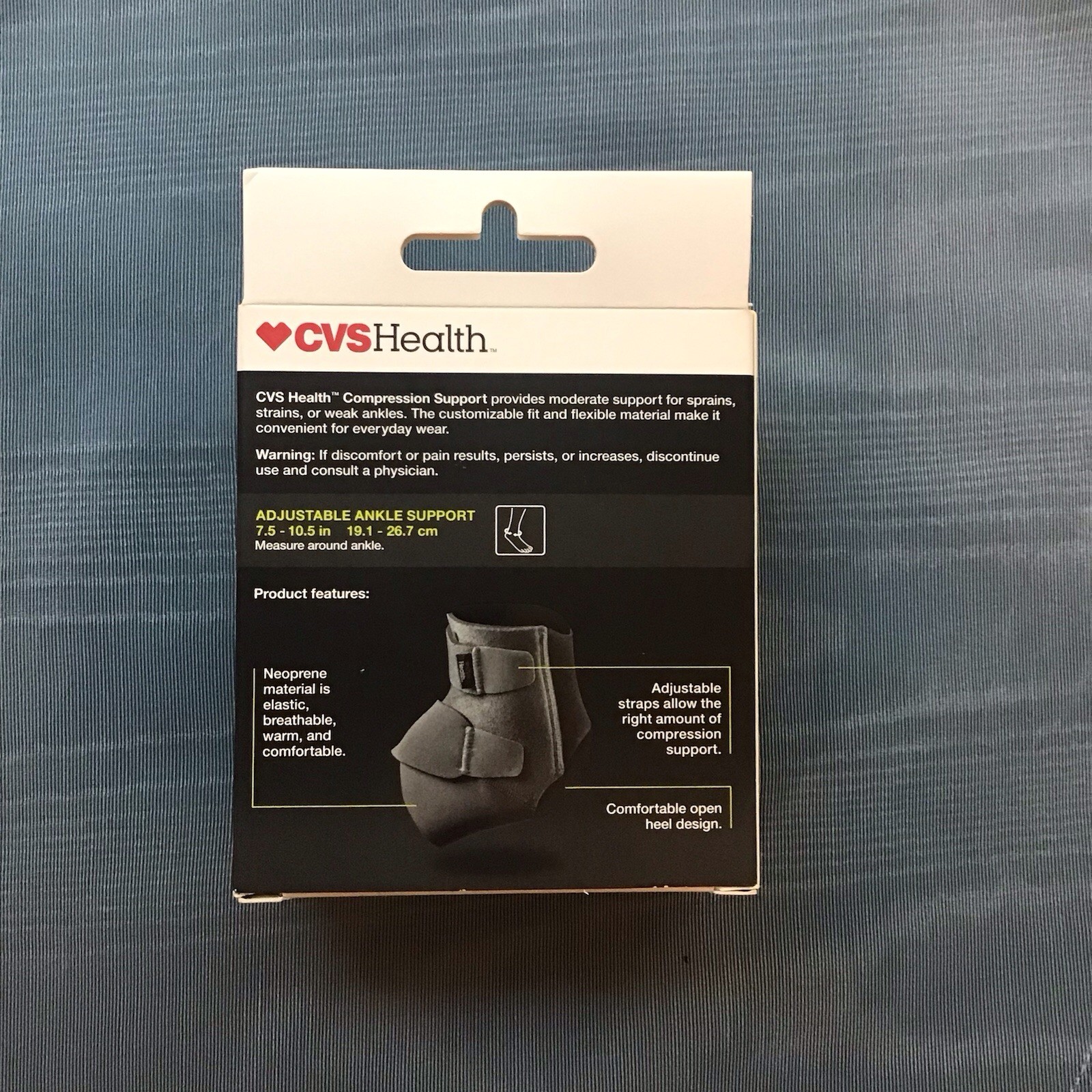 Ankle Compression Support CVS One Size Moderate Support