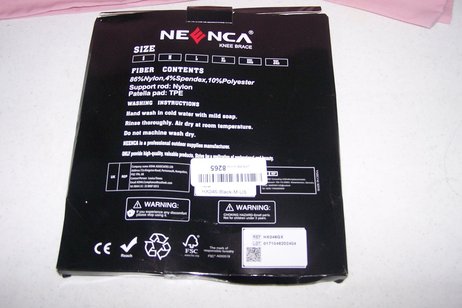NEENCA Knee Brace Sports Life NEW in Box Size: Medium Color: Black