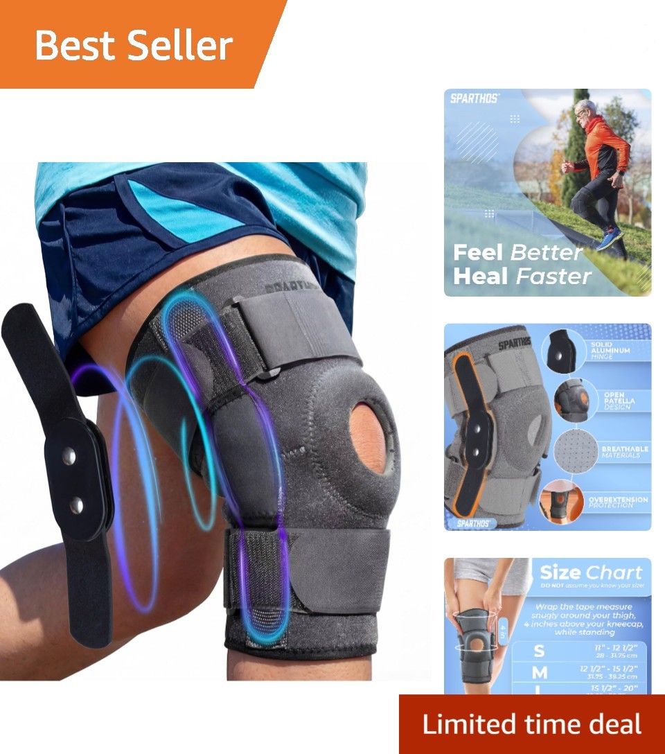 Comfortable Hinged Knee Brace for ACL, MCL, Meniscus – Adjustable and Breathable