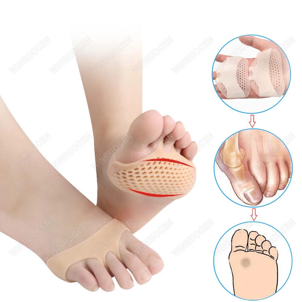 Soft Gel Metatarsal Pads Heel Protectors Forefoot Heel Cushions Pain Relief Plan