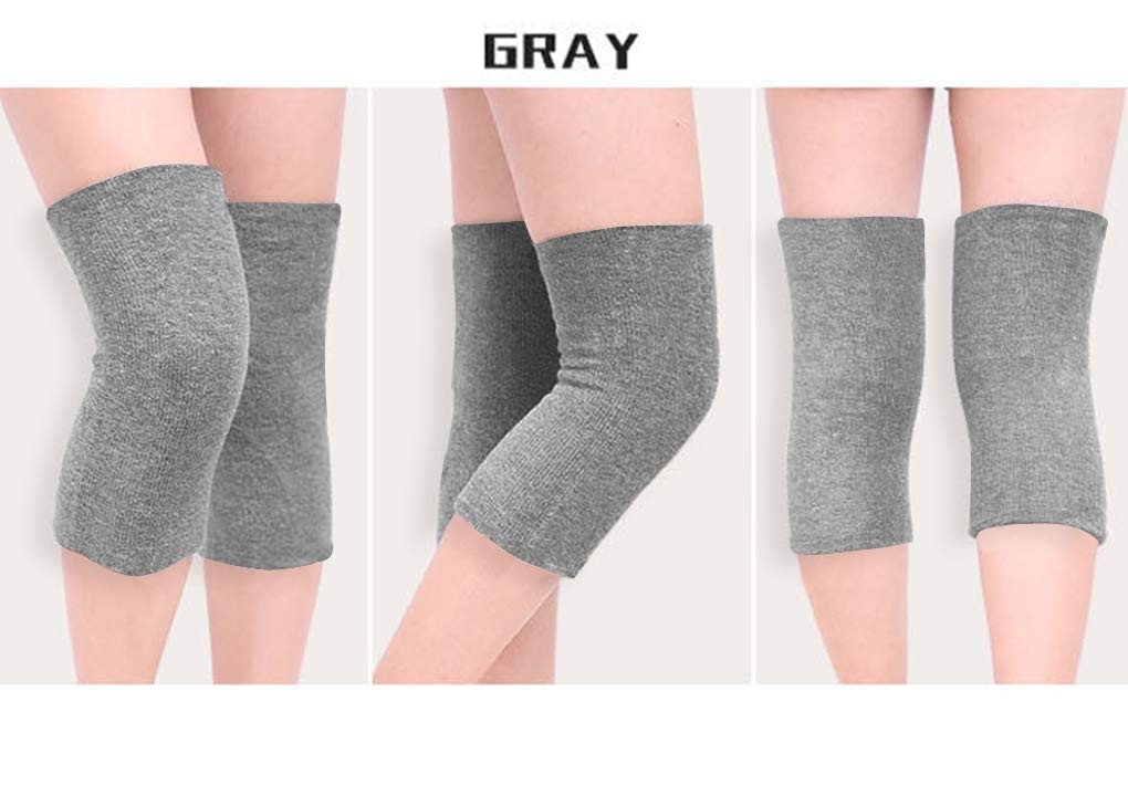 FakeFace Winter Warm Knee Braces Leg Compression 1 Pair (Pack of 1), Grey