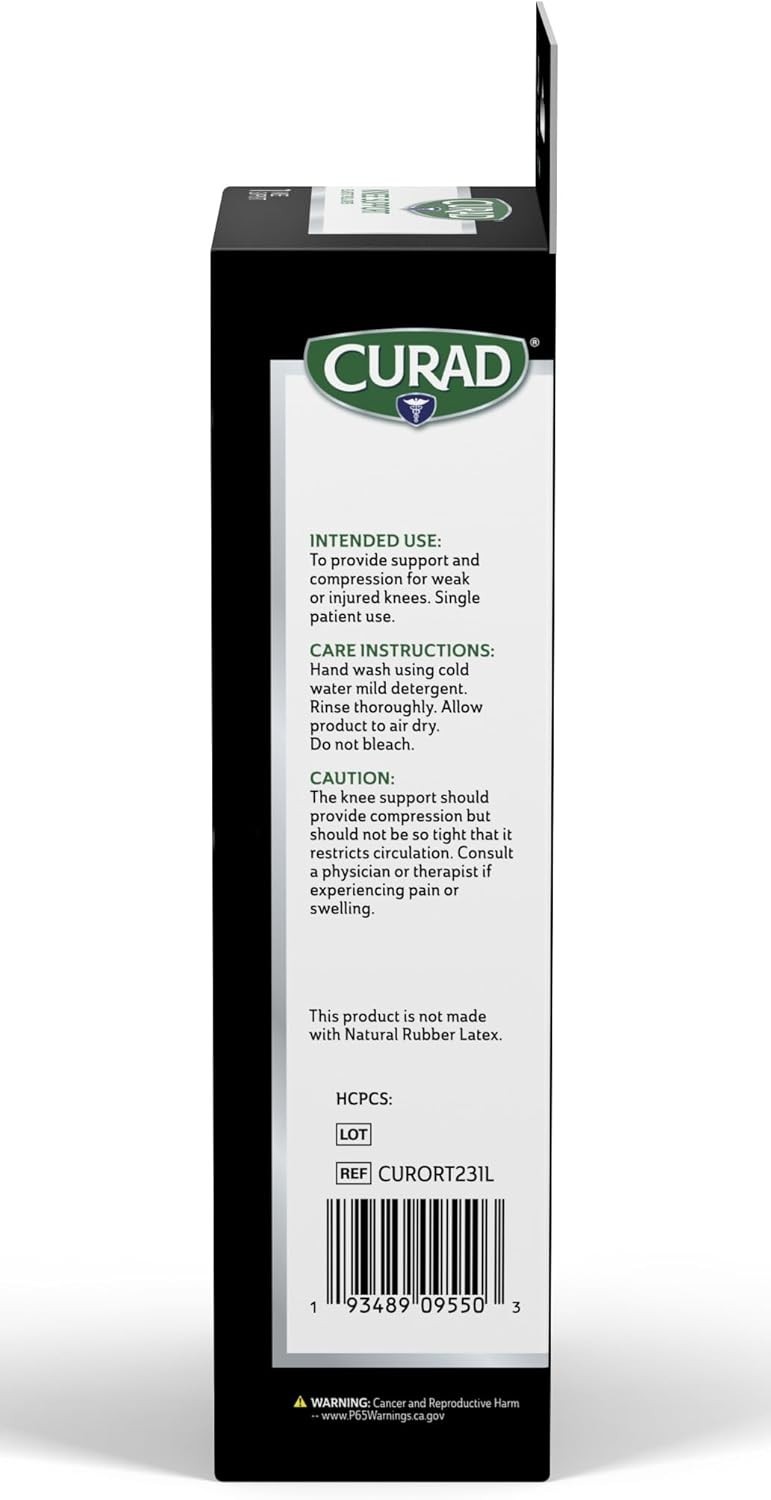 Pull-Over CURAD Knee Brace for Running and Workout – Large, Comfort & Support