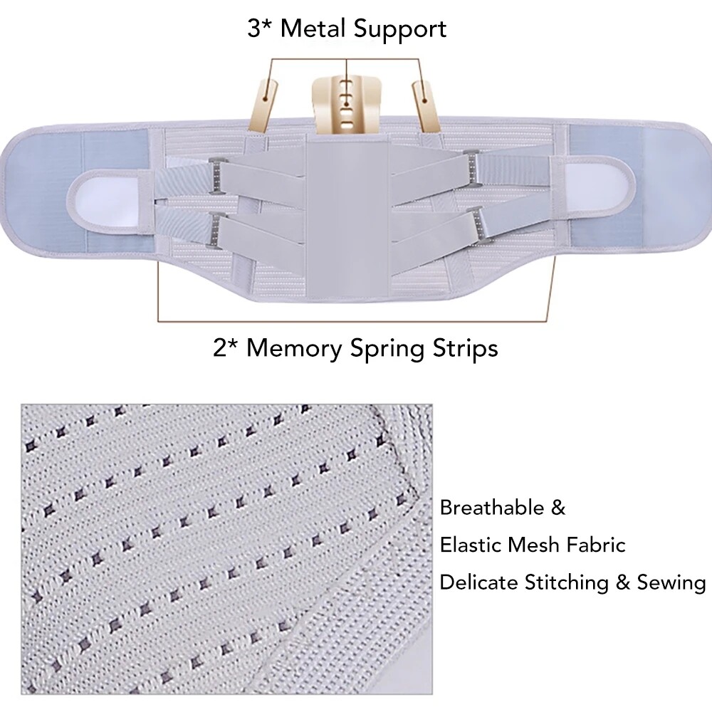 Medical Lumbar Support Lower Waist Back Belt Brace Pain Relief For Men Women opb