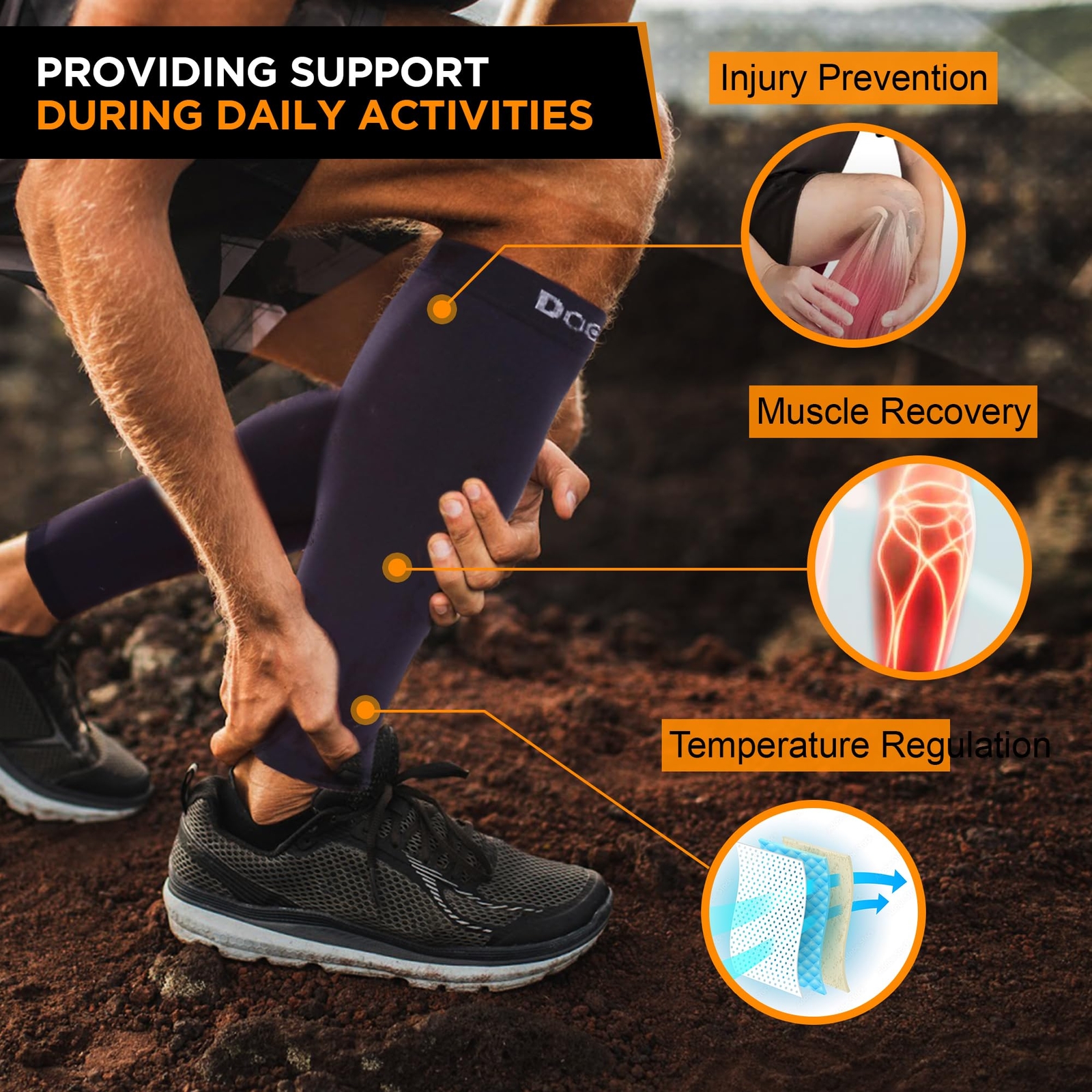 Premium Calf Compression Sleeve 1 Pair 20-30mmHg Graduated Support for Sports…