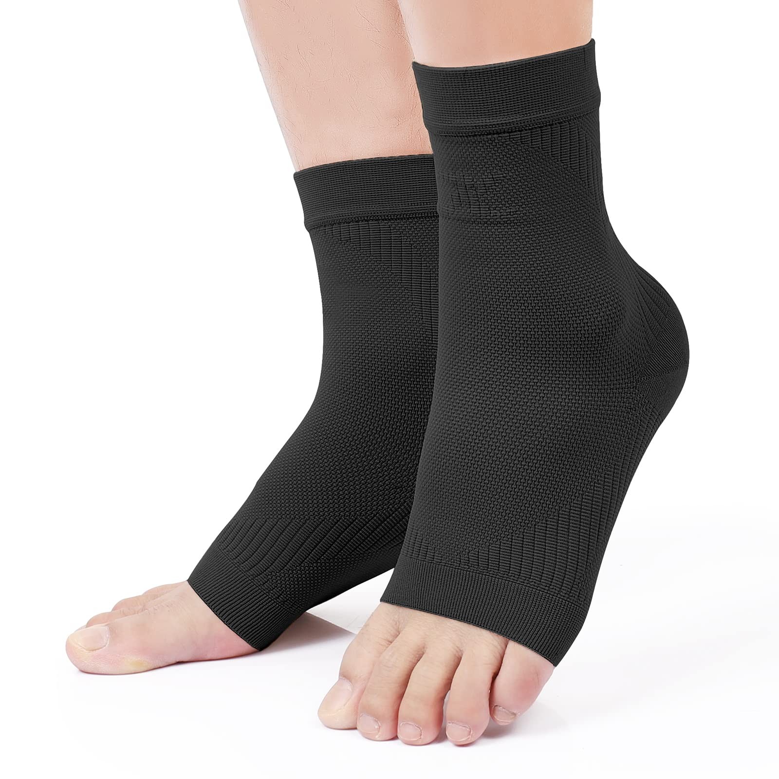 KEKING Ankle Brace Compression Support Sleeve for Women & Men 3X-Large, Black
