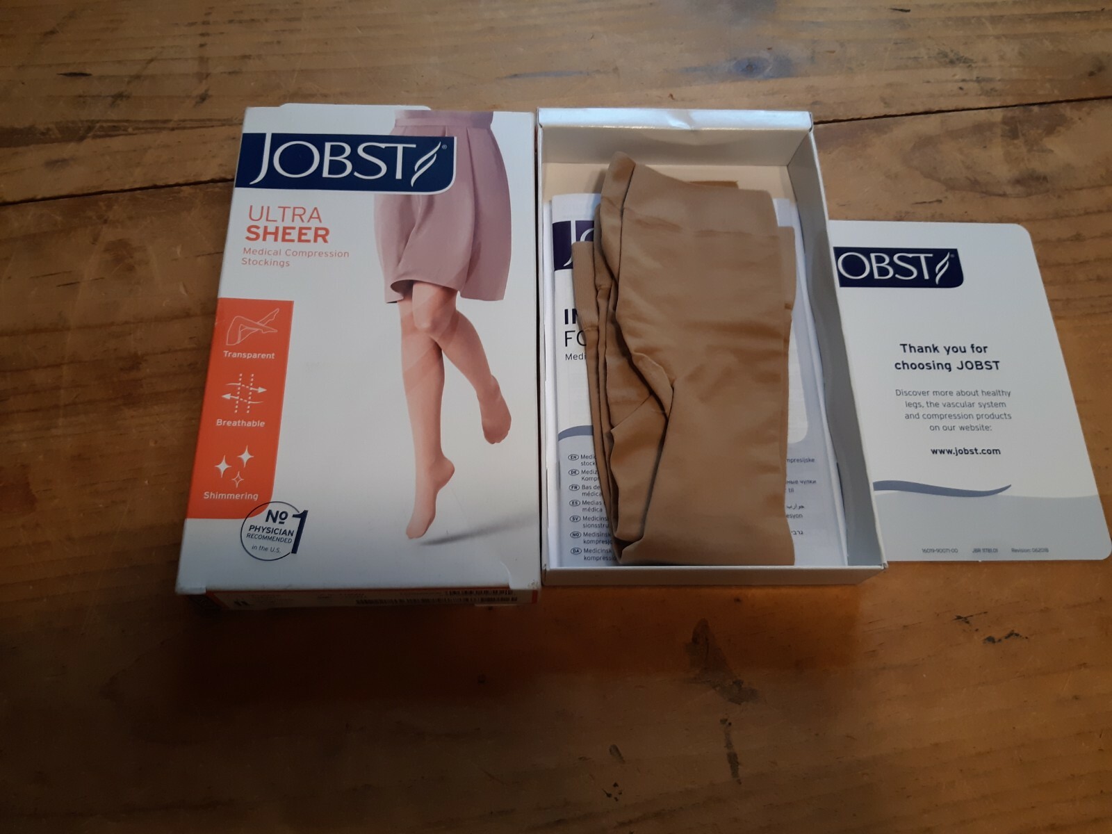 Jobst Natural Small Knee OT 15-20mmhg