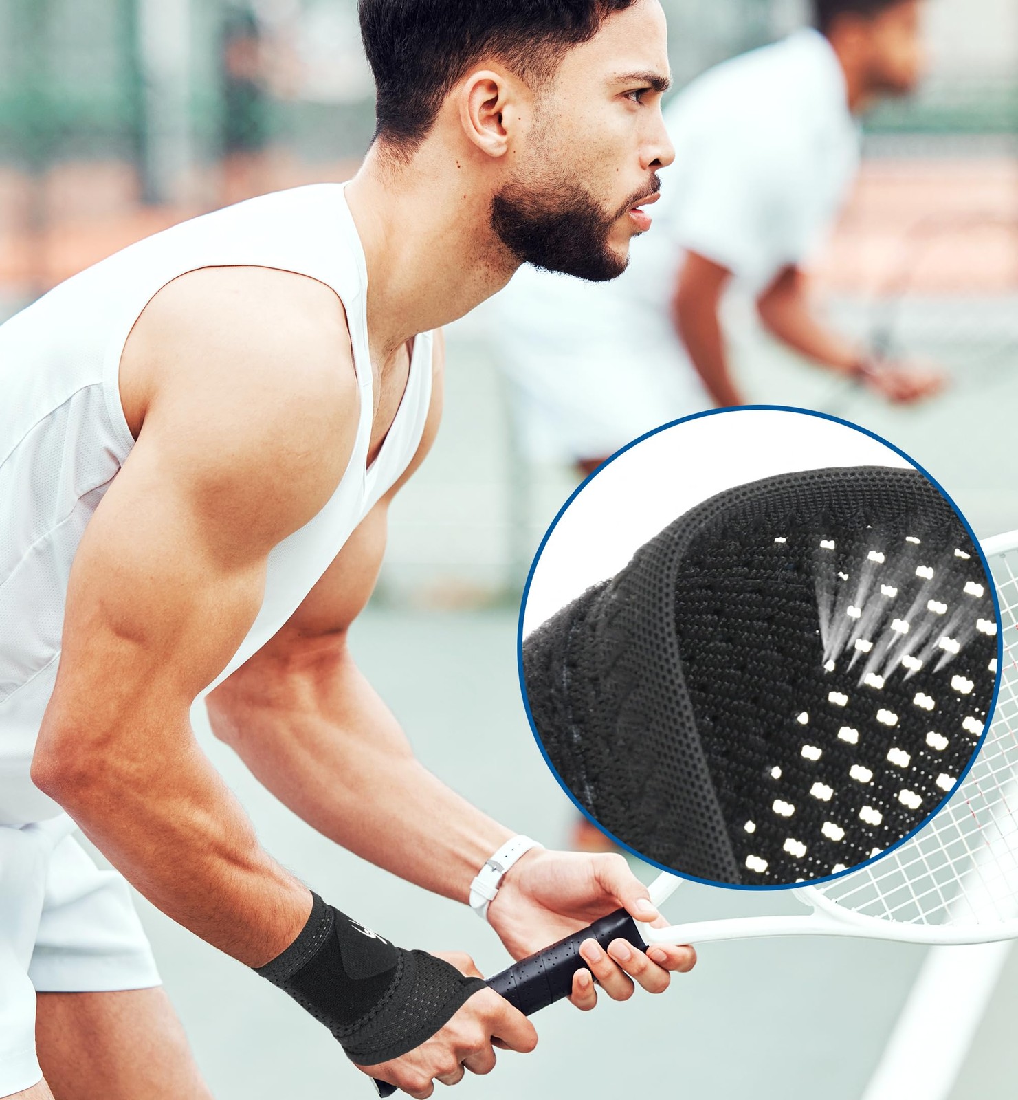 2-Pack Ultra-Thin Mesh Wrist Wraps – Breathable Adjustable Wrist Support for …