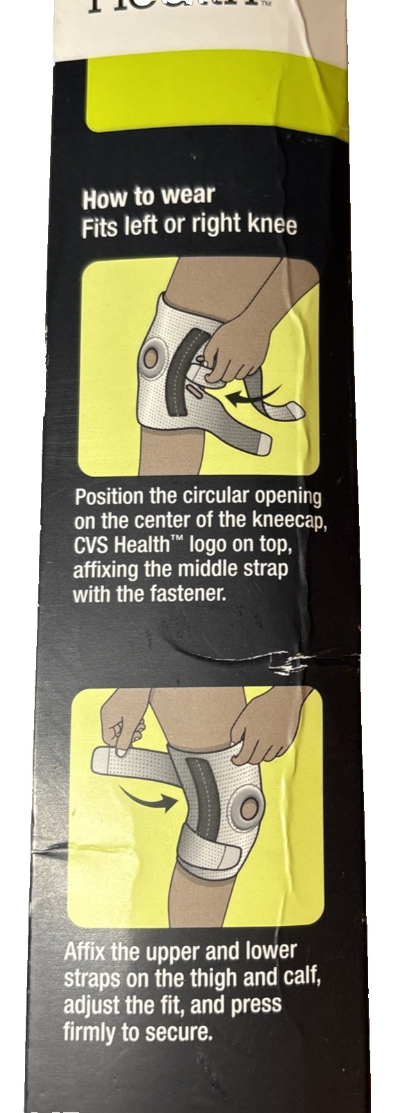 CVS Health Stabilizing Knee Support Brace Moderate Compression One Size NEW