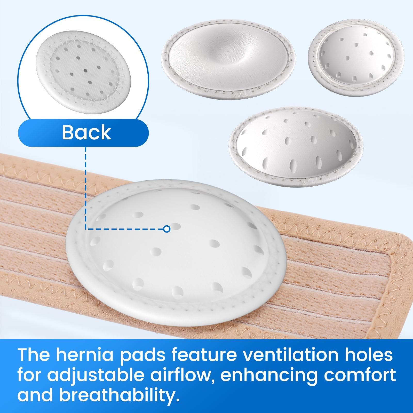 Velpeau Umbilical Hernia Belt Baby Newborn -with 3 Different Shaped Compressi…