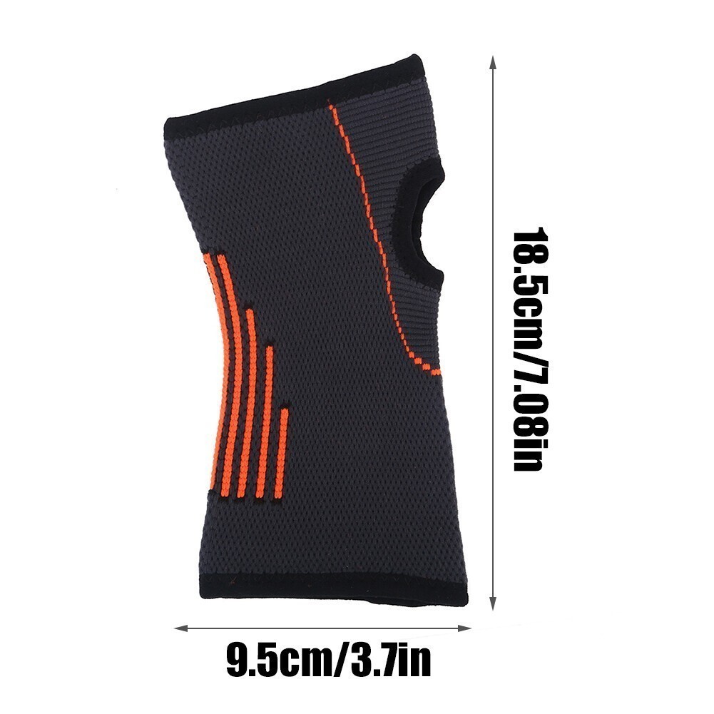 1pc Black Unisex Sports Nylon Wrist Support Sleeve Protector Guard Protective