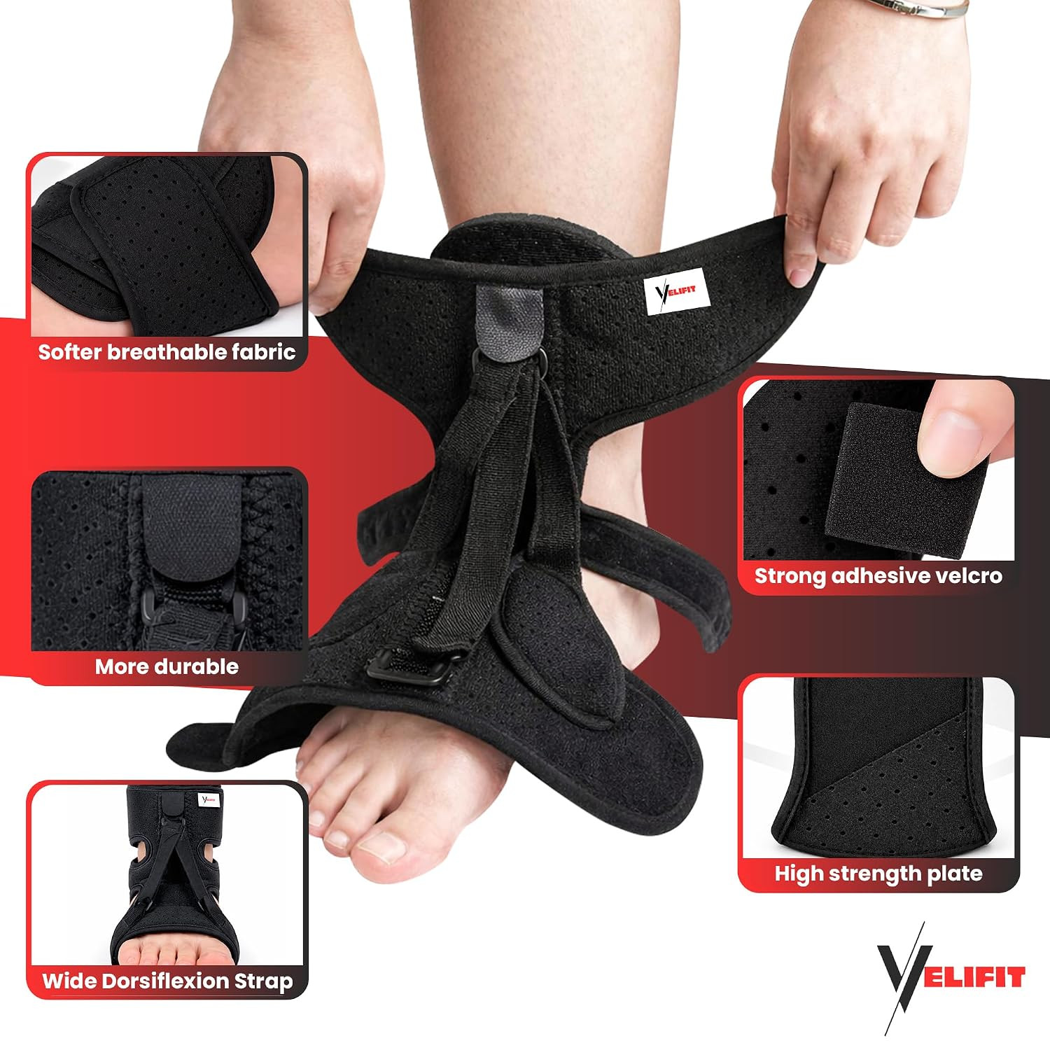 Plantar Fasciitis Night Splint, Plantar Fasciitis Brace and Support | Upgraded D