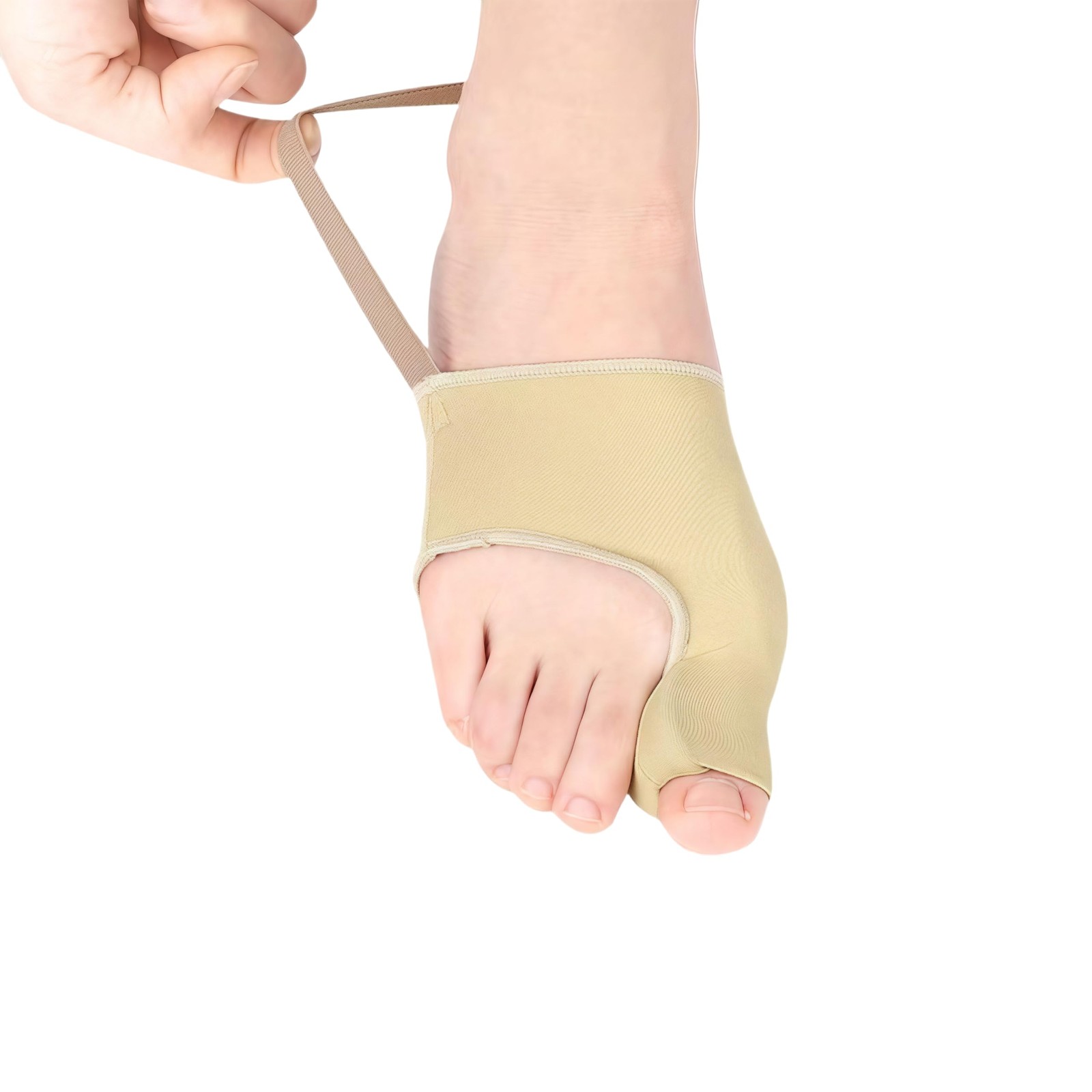 Bunion Corrector Women Men Bunion Splint Socks Big Toe Straightener Sleeve Beige