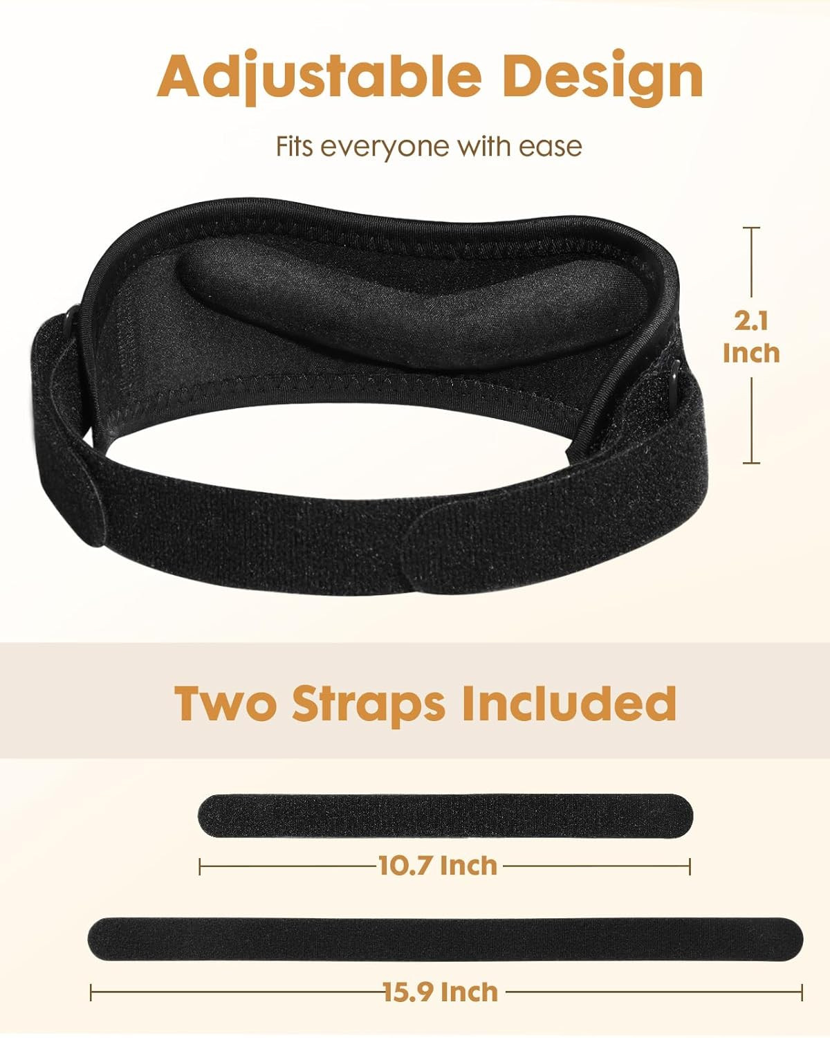 Knee Brace – 2Pack Adjustable Compression Brace with V-shaped Support Strip f…
