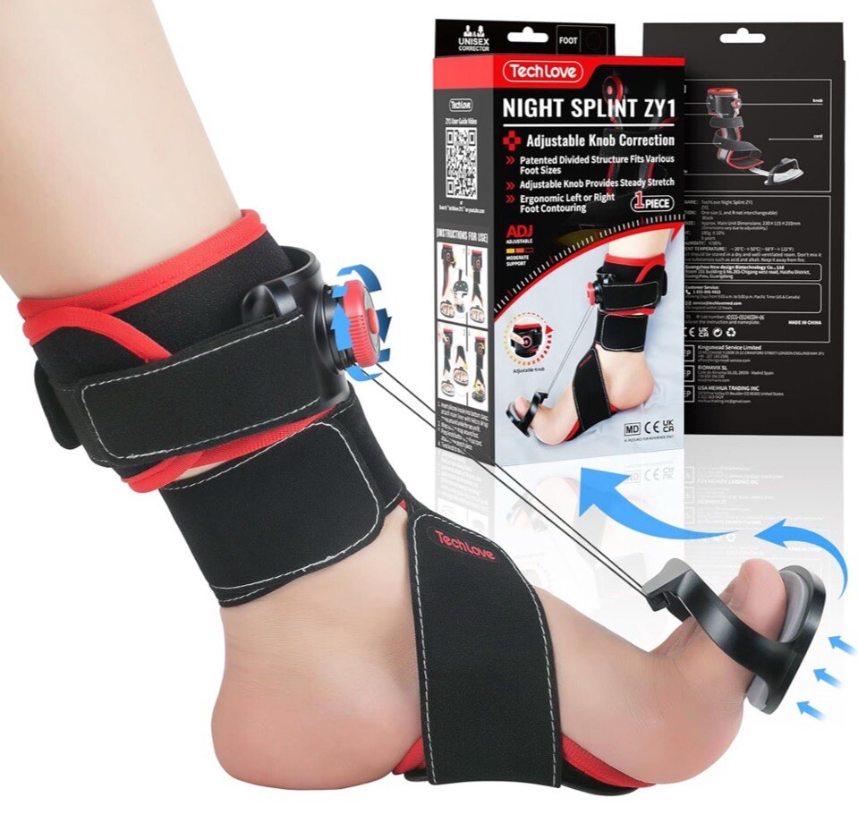Plantar Fasciitis Night Splint – Adjustable Foot Drop Support – Mens L/XL NEW!