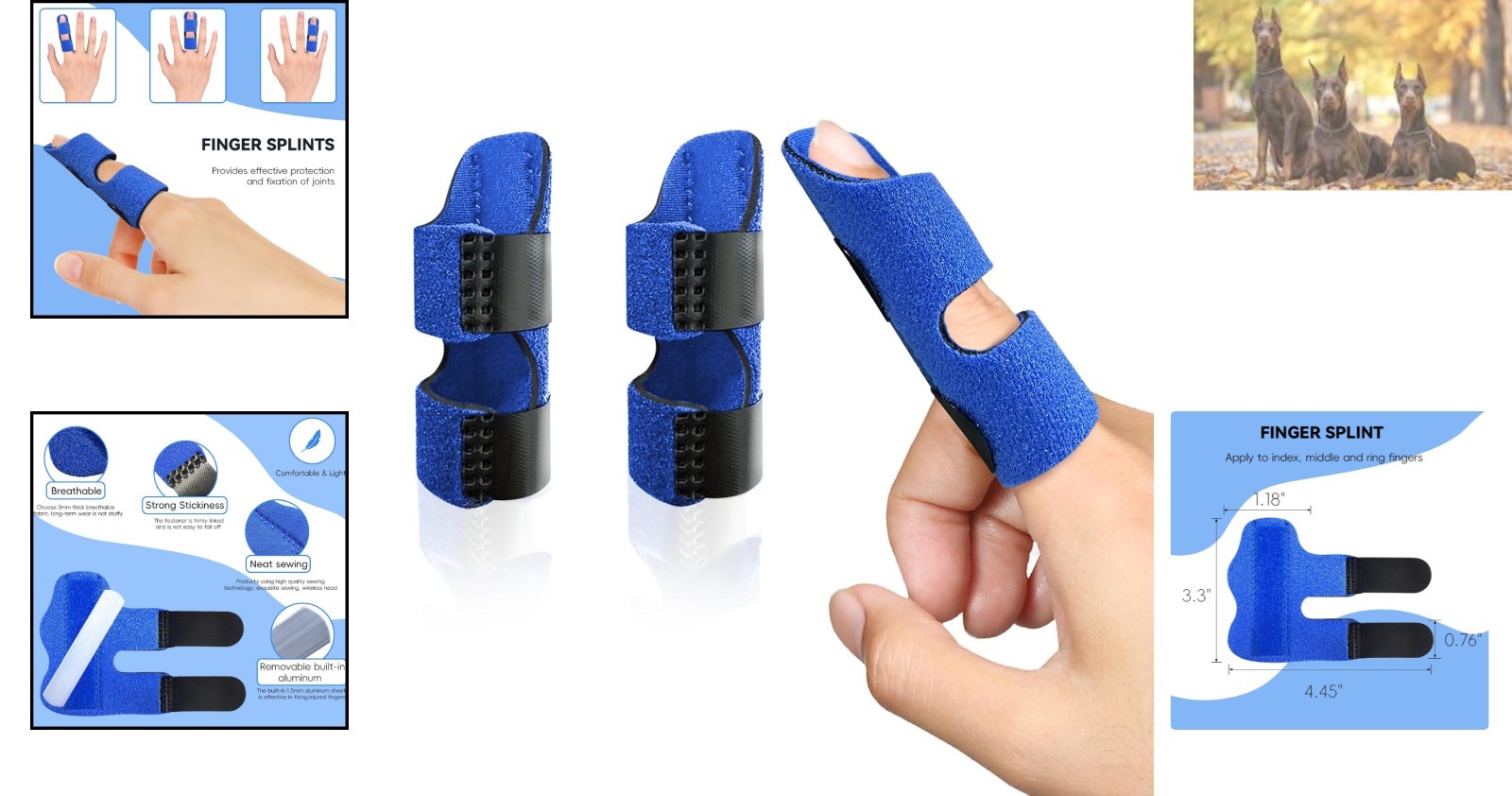 2-Pack Trigger Finger Splint – Adjustable Pain Relief Brace for Finger Injuries