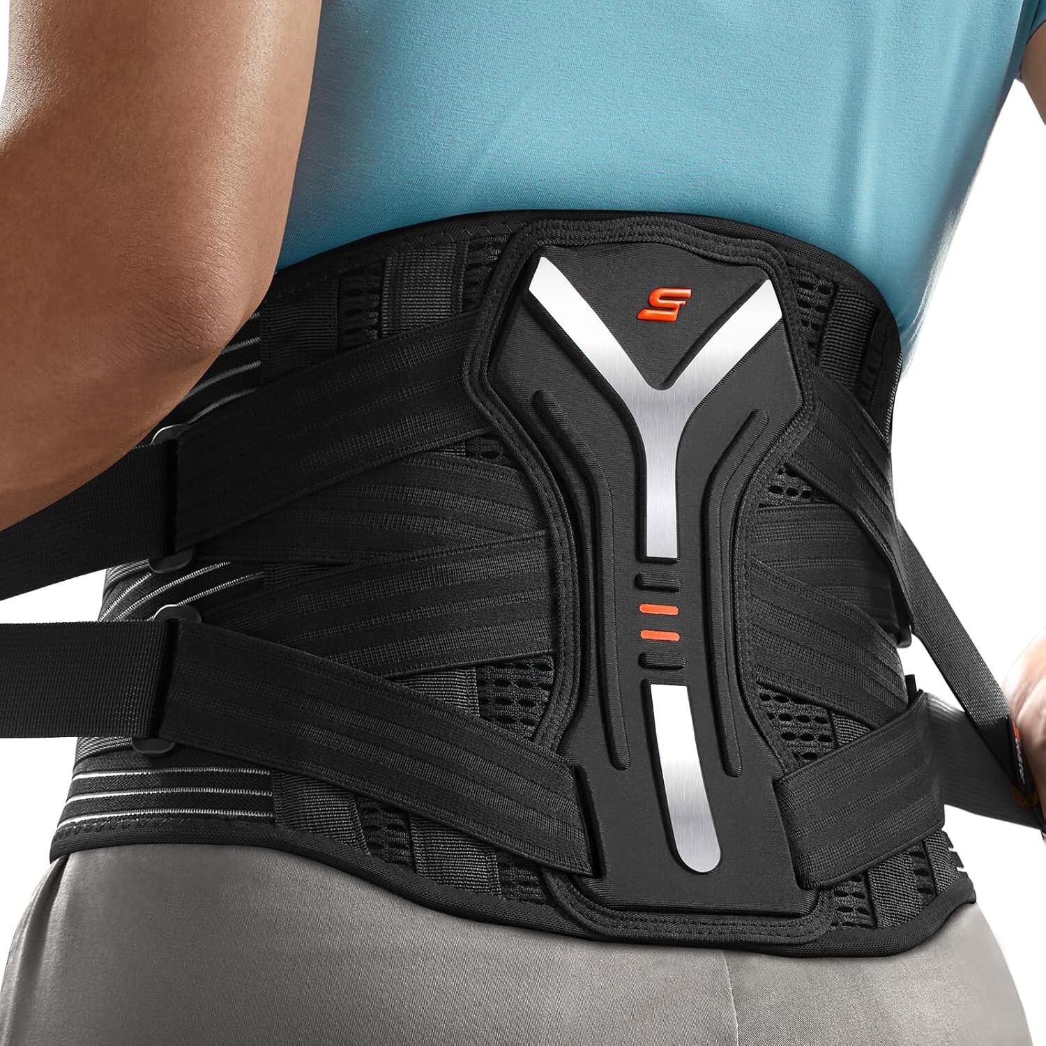 Back Brace for Lower Back Pain Relief with Y-Shaped Bionic Support System-M