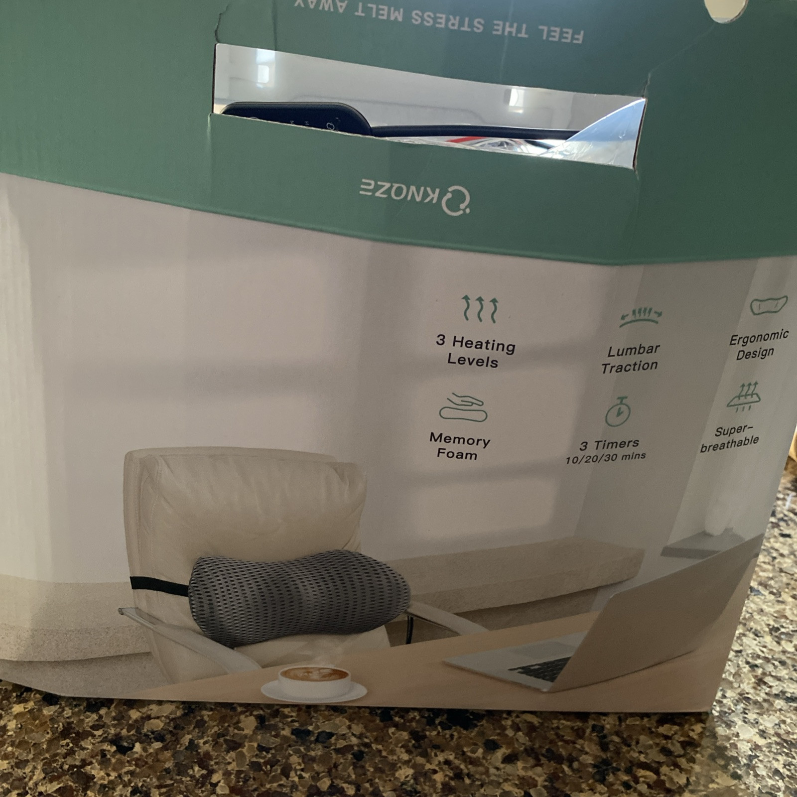 Lumbar Support Pillow Adjustable Traction Height with Heating ~Lower Back Pains