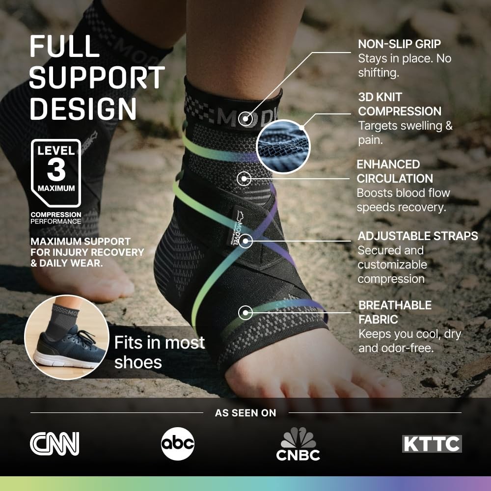 Compression Ankle Brace with Adjustable Strap – Fast Injury Recovery