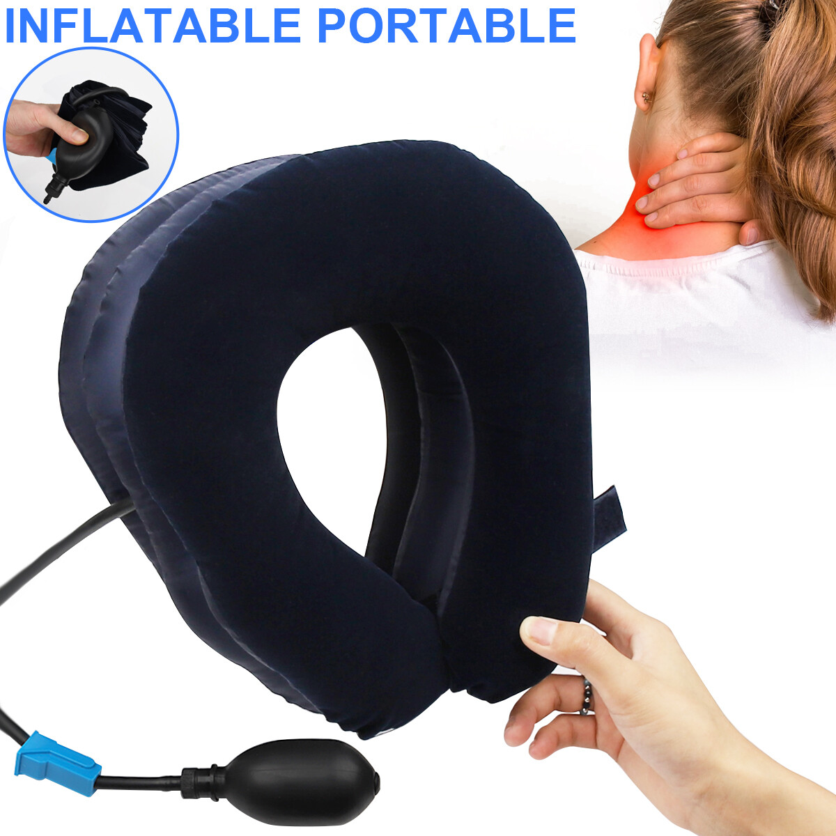 Cervical Neck Traction Device Collar Brace Support Pain Relief Stretcher Therapy