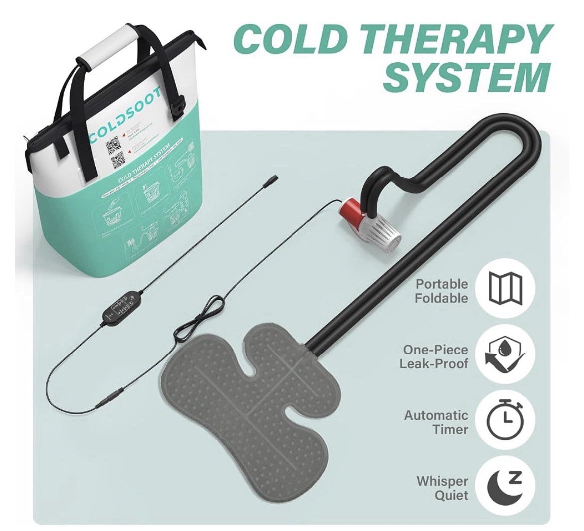 COLDSOOT Cold Therapy System Shoulder Machine w/ Compression Pad Timer 9 Qt