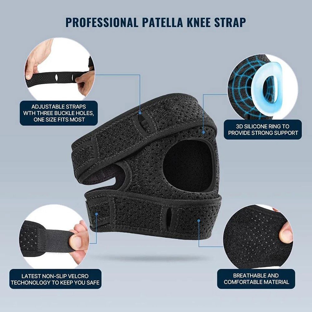 Knee Brace Support Neoprene Patella Stabilizing Compression Straps Adjustable L