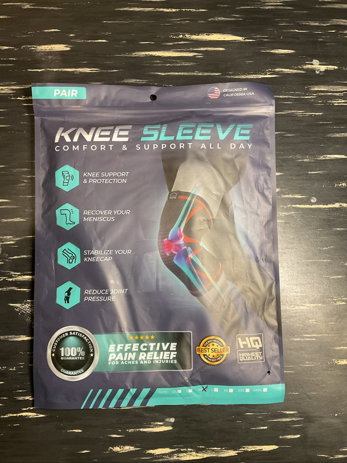 Modvel Knee Brace Sleeve Support For Men or Women Compression Size Medium