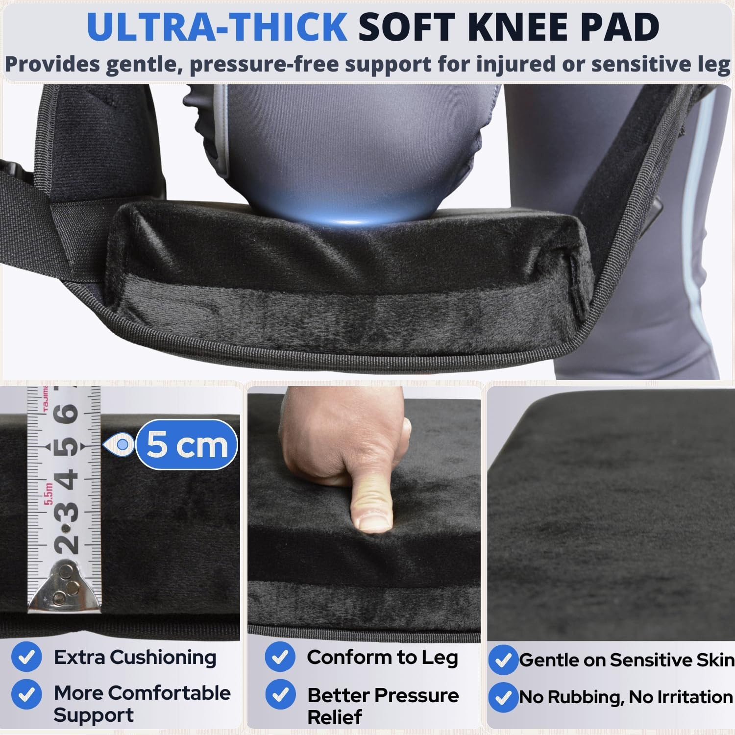 Lightweight Knee Sling for Walker – Perfect Knee Support for Foot/Ankle Injuries