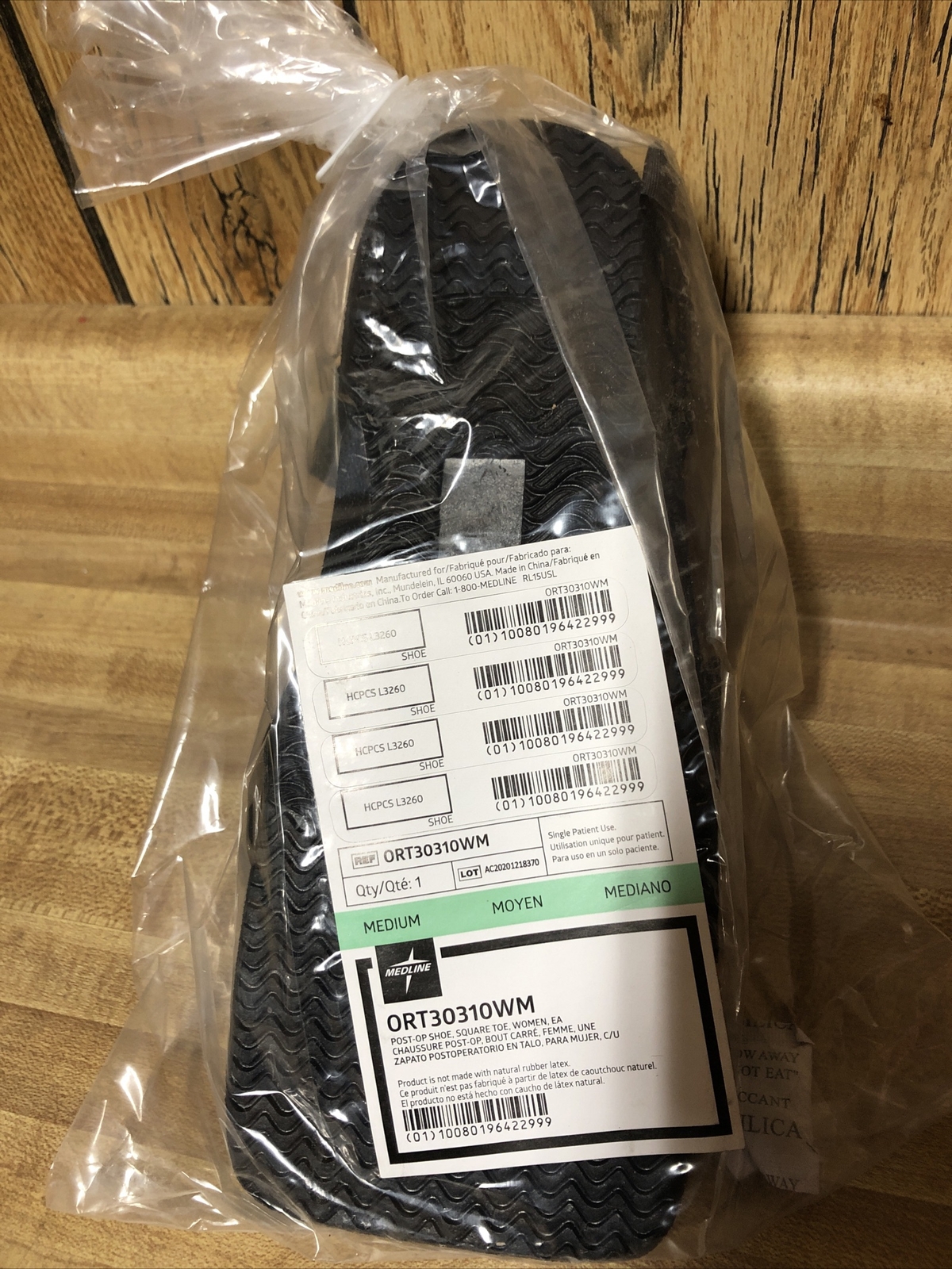 Medline Post-Op Square Toe Shoe Women’s Size Medium ORT30310WM New