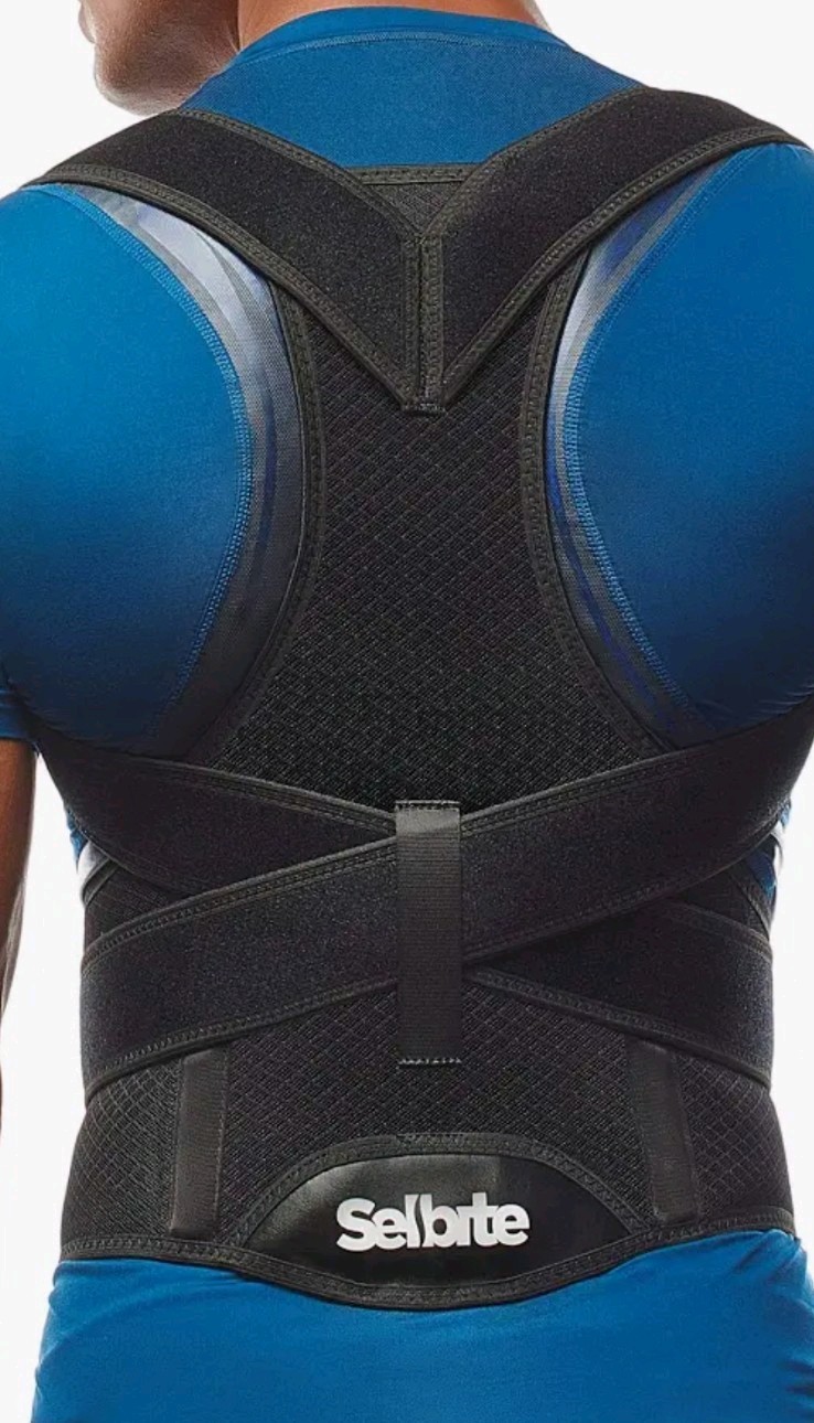 Selbite Posture Corrector Brace Posture Support Back/Shoulder Size M Black