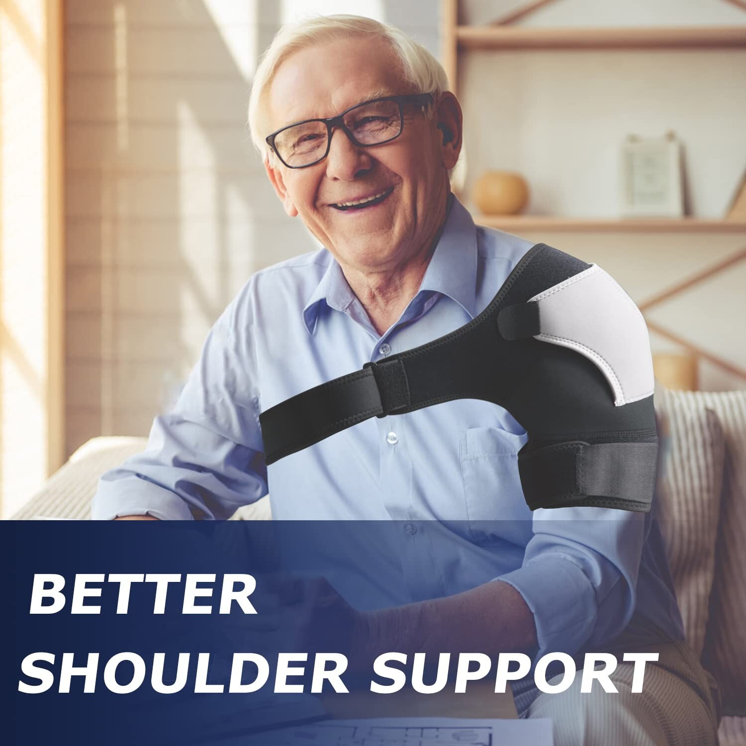 Beidika Adjustable Shoulder Brace for Men or Women – Black – NIP