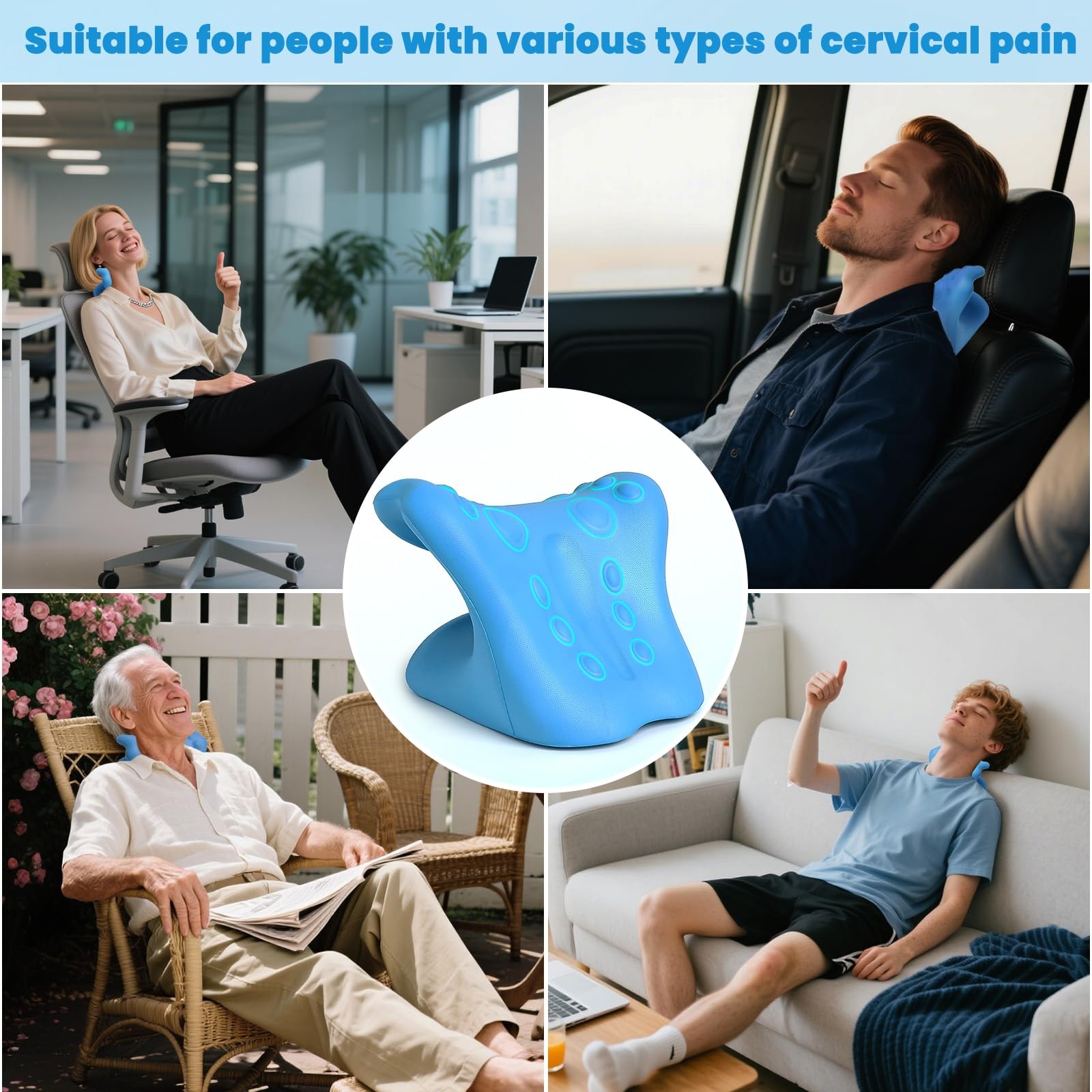 Karlstruyn Neck Stretcher Cervical Traction Device, Neck Hump Corrector for T…