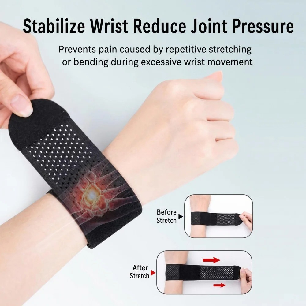 2PCS Ultra-Thin Wrist Support Strap – Adjustable Compression Brace Pain Relief