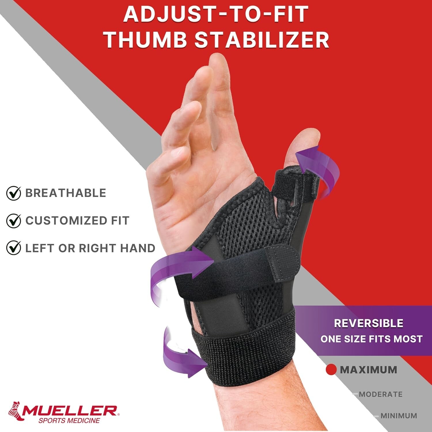 Versatile Thumb Support Brace for Soft Tissue Injuries and Arthritis Relief