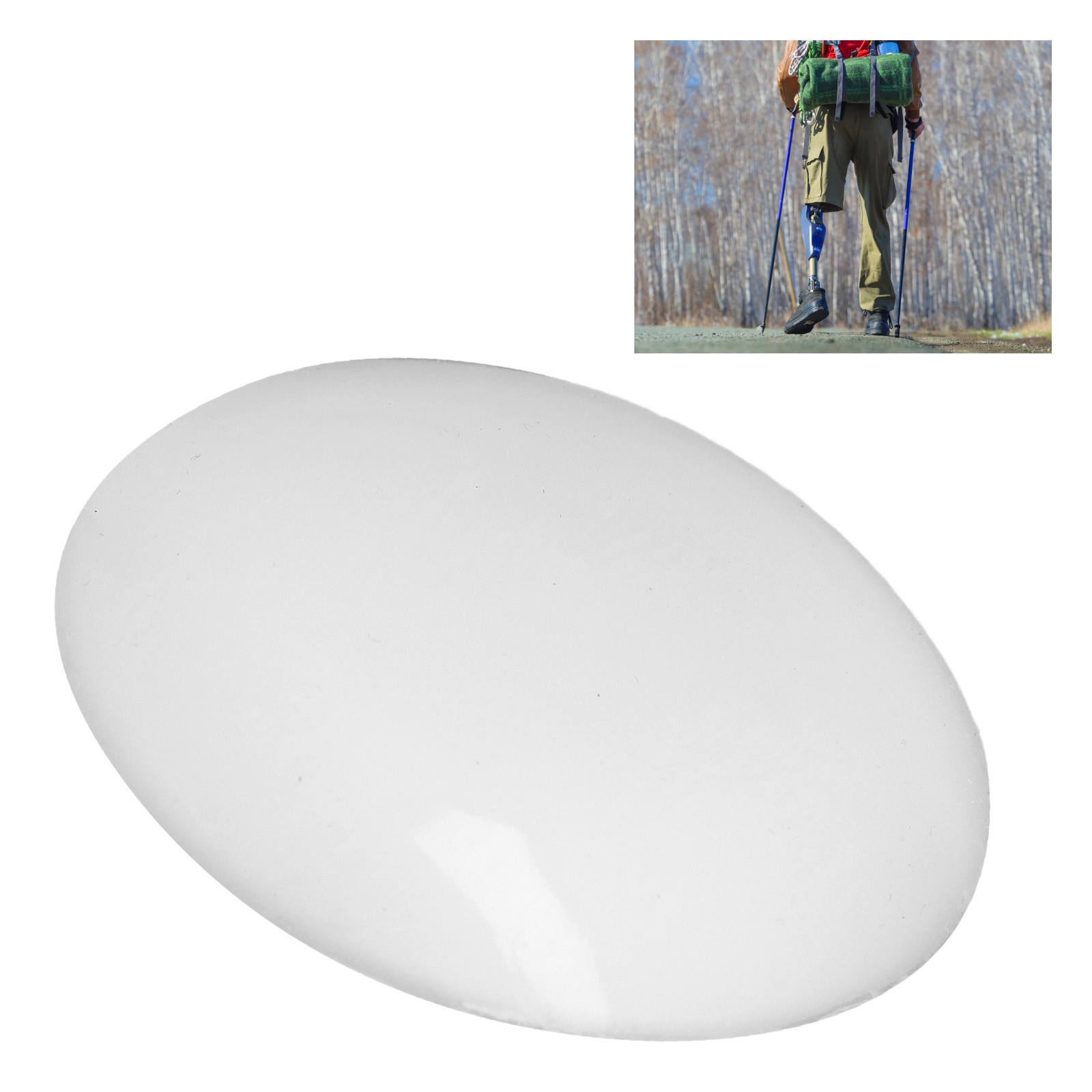 2 Prosthetic Liner Pads Soft Silicone Reduce Friction For Amputees