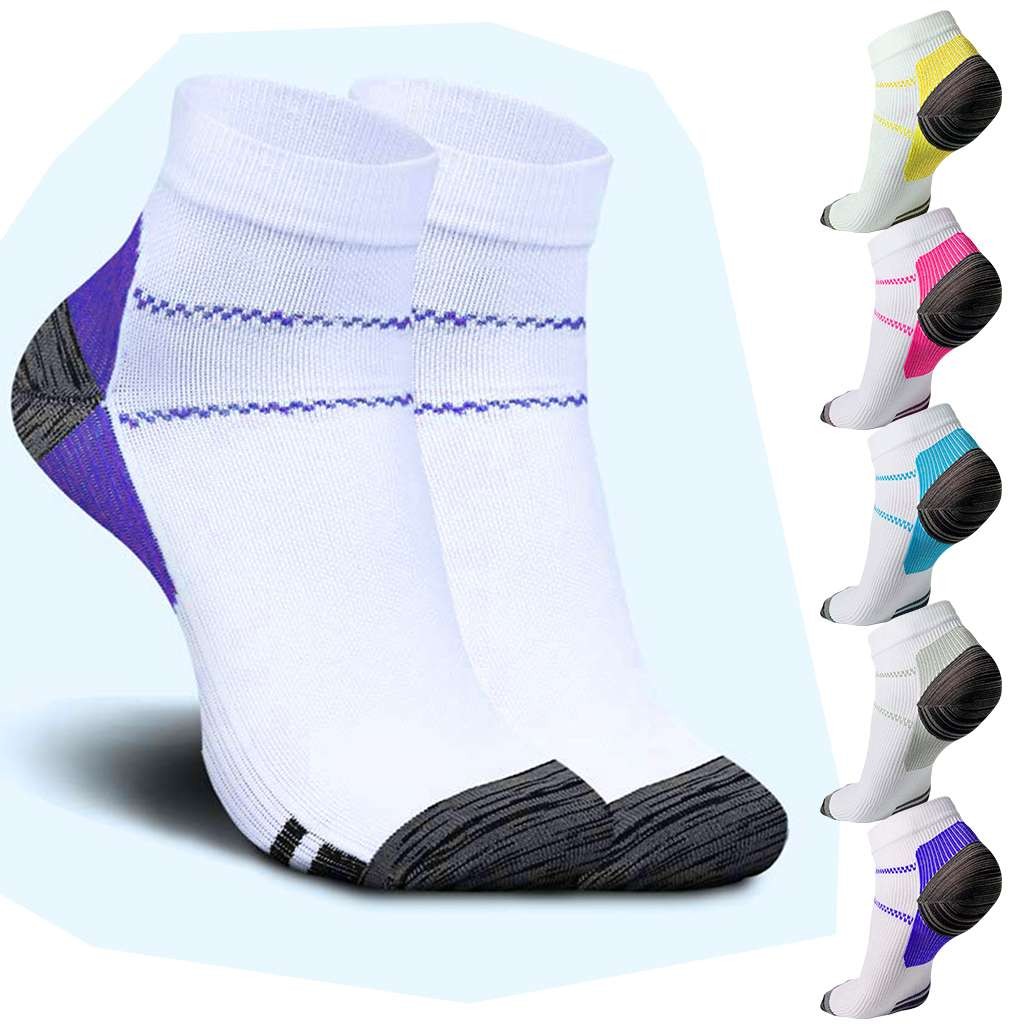 5 Pairs Men Women Compression Socks Plantar Fasciitis Arch Ankle Run Support