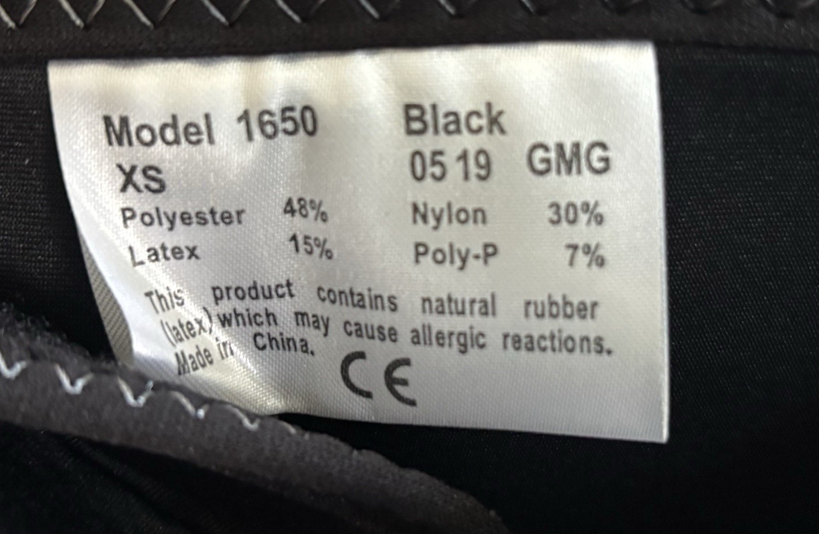 XS Black Proflex Back Support, Econo Elastic, Ergoyne 1650