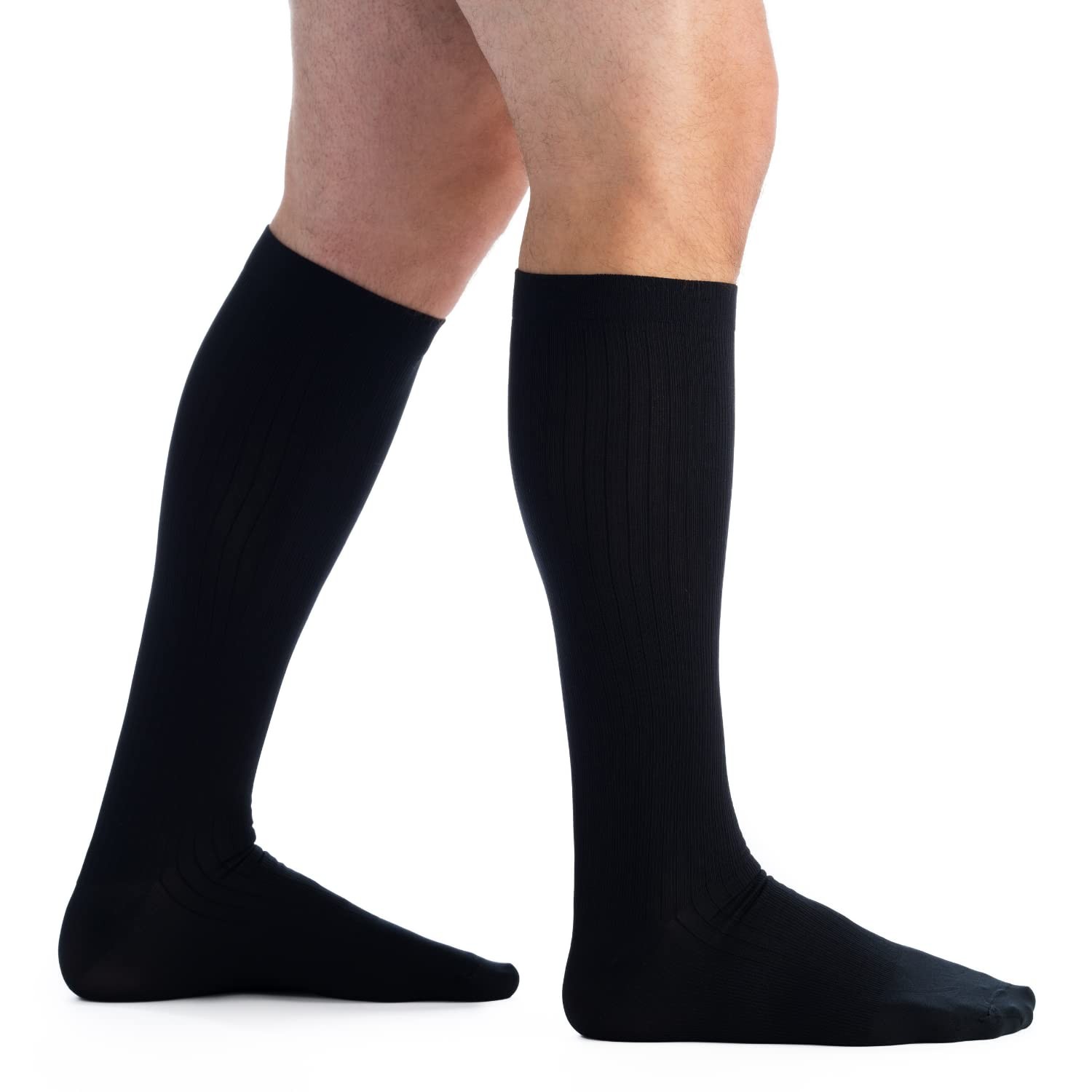 Mens USA Made Knee High 20-30 mmHg Graduated Compression Socks Moderate Daily