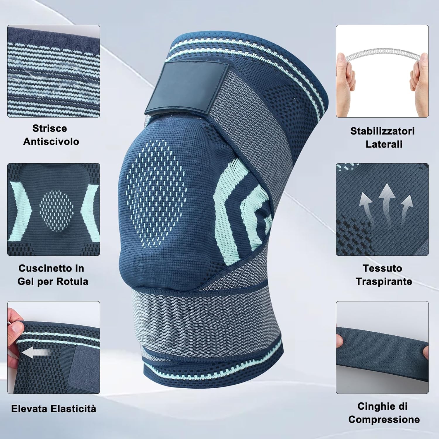 Professional Sports Knee Brace For All Sports Full Knee Protection &Non Slip Fit