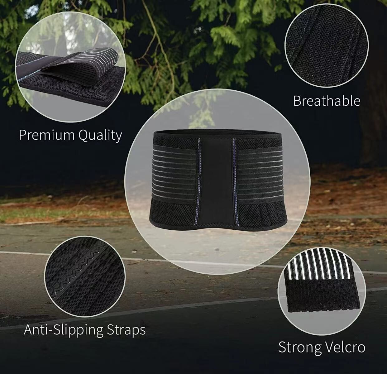BraceUP Stabilizing Back Support B601 Black S/M XXL SEALED NEW FAST SHIPPING