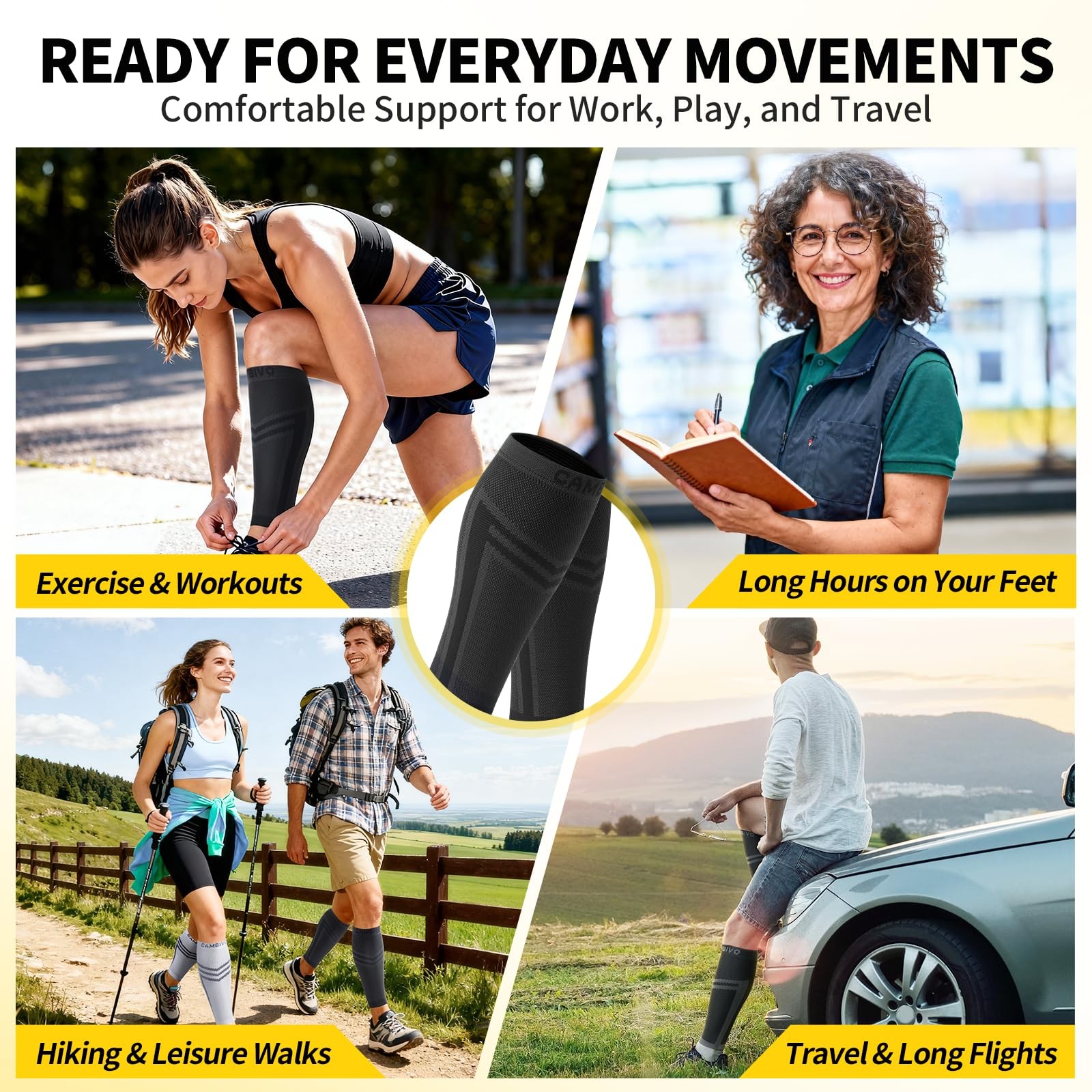 Calf Compression Sleeve Men & – Shin Splint Brace for Legs Pain , Varicose Ve…