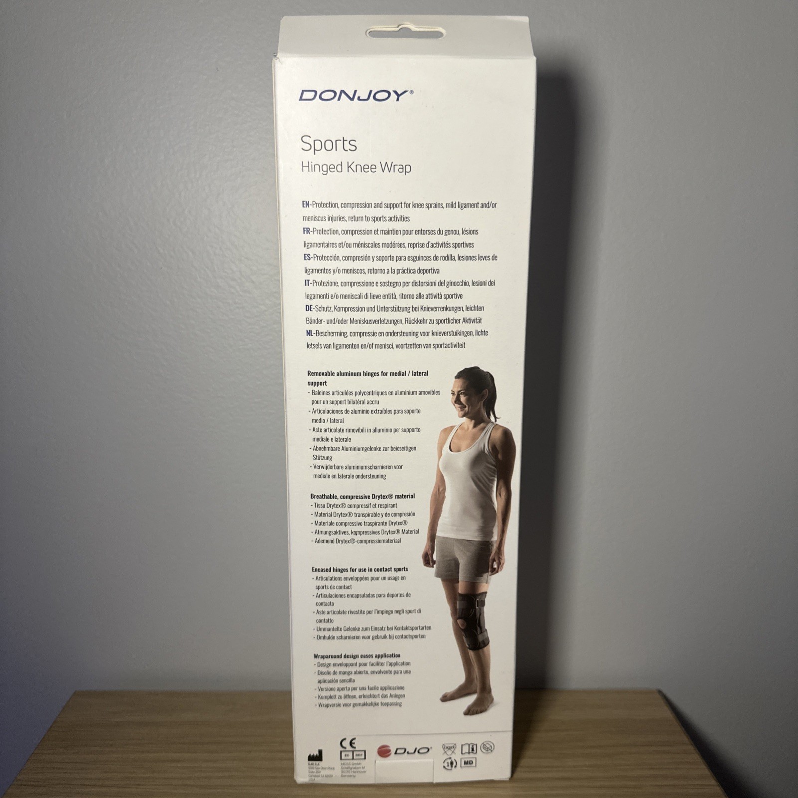 ULN DonJoy Drytex Sport Hinged Knee Wraparound Adjustable Fit | SMALL