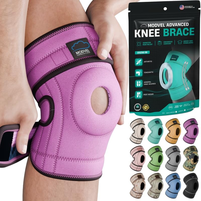 Modvel ELITE Knee Brace for Men and Women – Patella Gel Pads and Side Stabili…