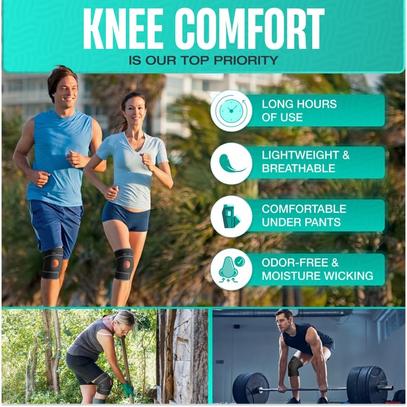Modvel ELITE Knee Brace for Men and Women – Patella Gel Pads and Side Stabili…